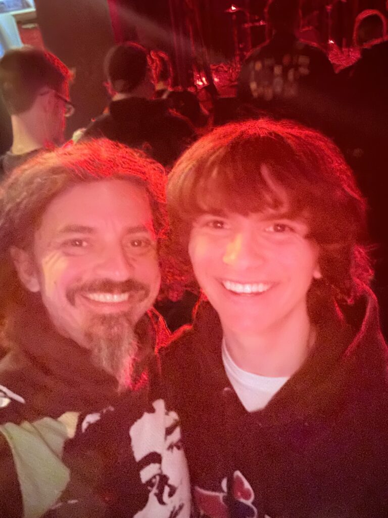 hanging out with my son